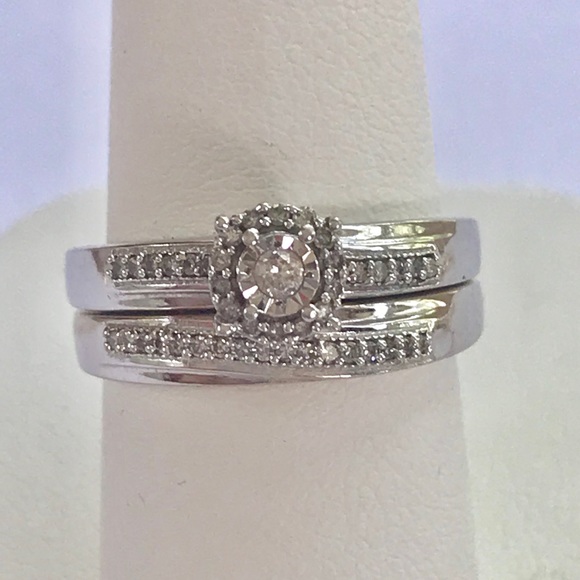 Fine Jewelry Jewelry - NWT .58 ctw 10 kt wedding set in white gold